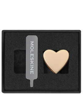 Moleskine Paper Accessories Charms Pinheart Gold Na Gold