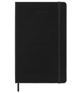 Classic Daily Planner 2024 (LARGE) Hard 18-Month — Black [Notebook and Pads]