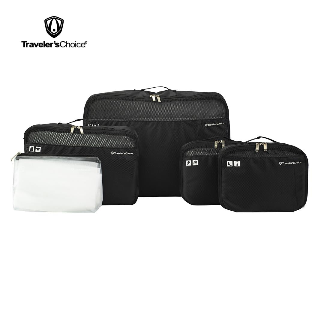 TRAVELERS CHOICETRAVELER'S CHOICE CLOVERLAND PACKING CUBES BLACK
