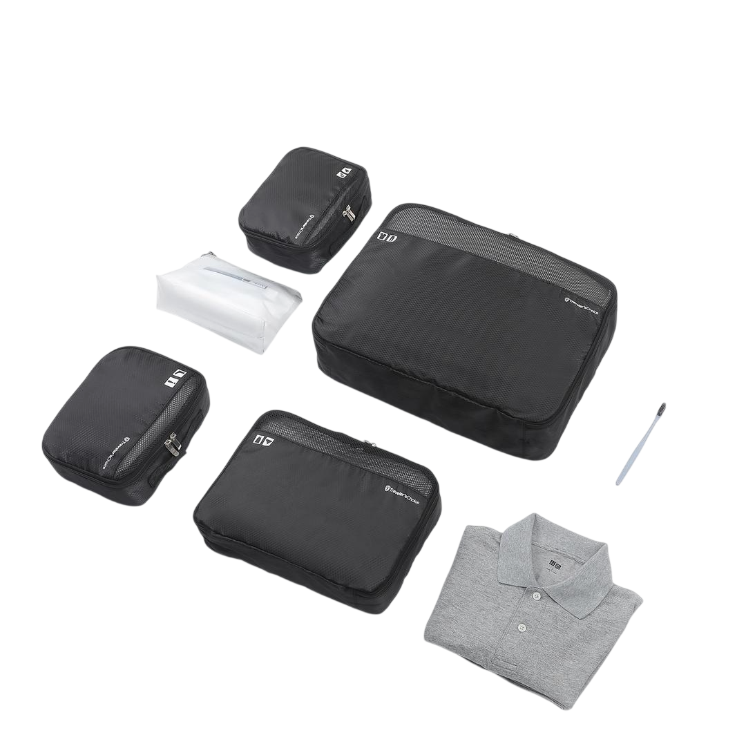 TRAVELERS CHOICETRAVELER'S CHOICE CLOVERLAND PACKING CUBES BLACK