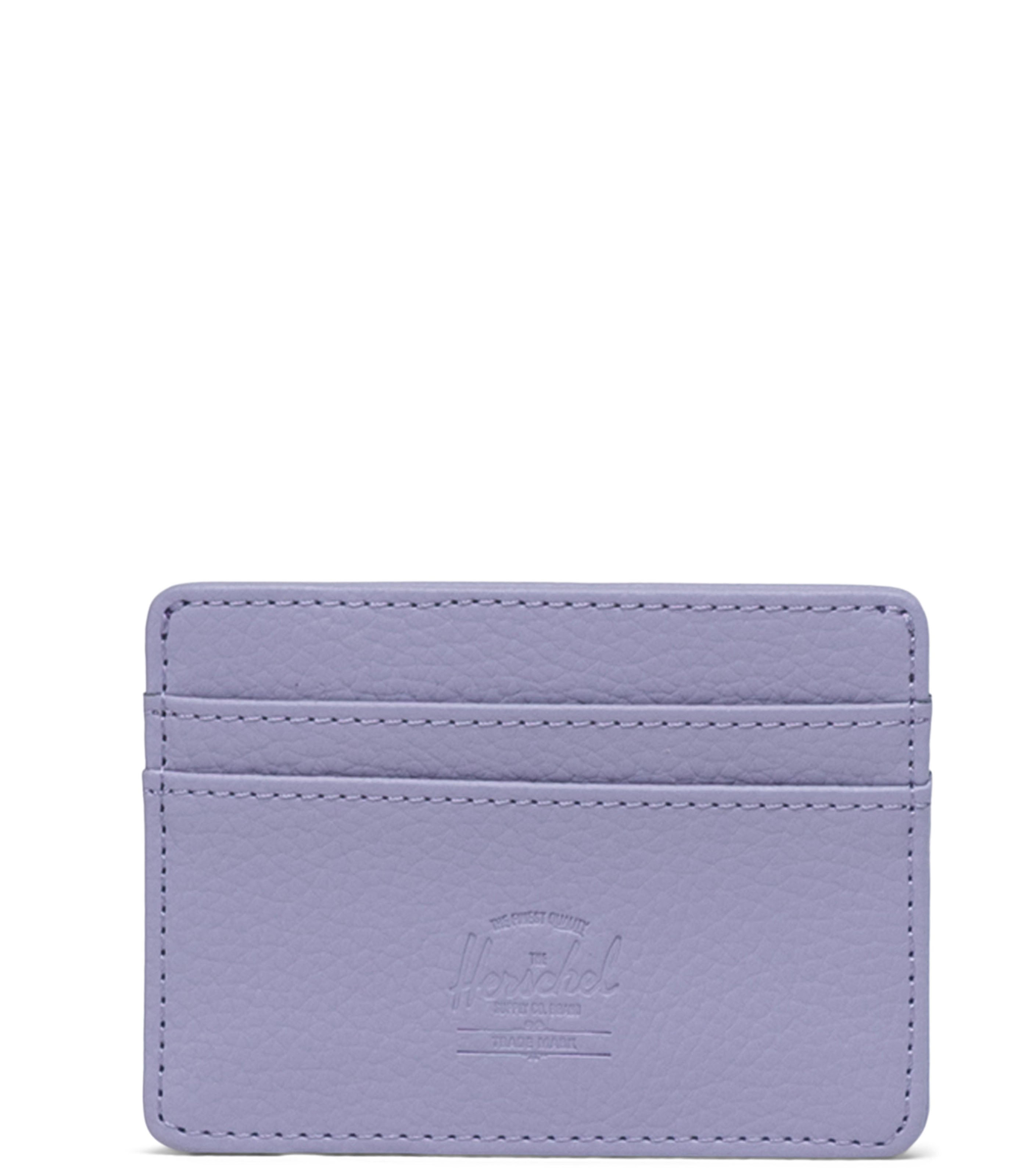 Herschel Charlie Vegan Leather Rfid Lavender Gray Wallet