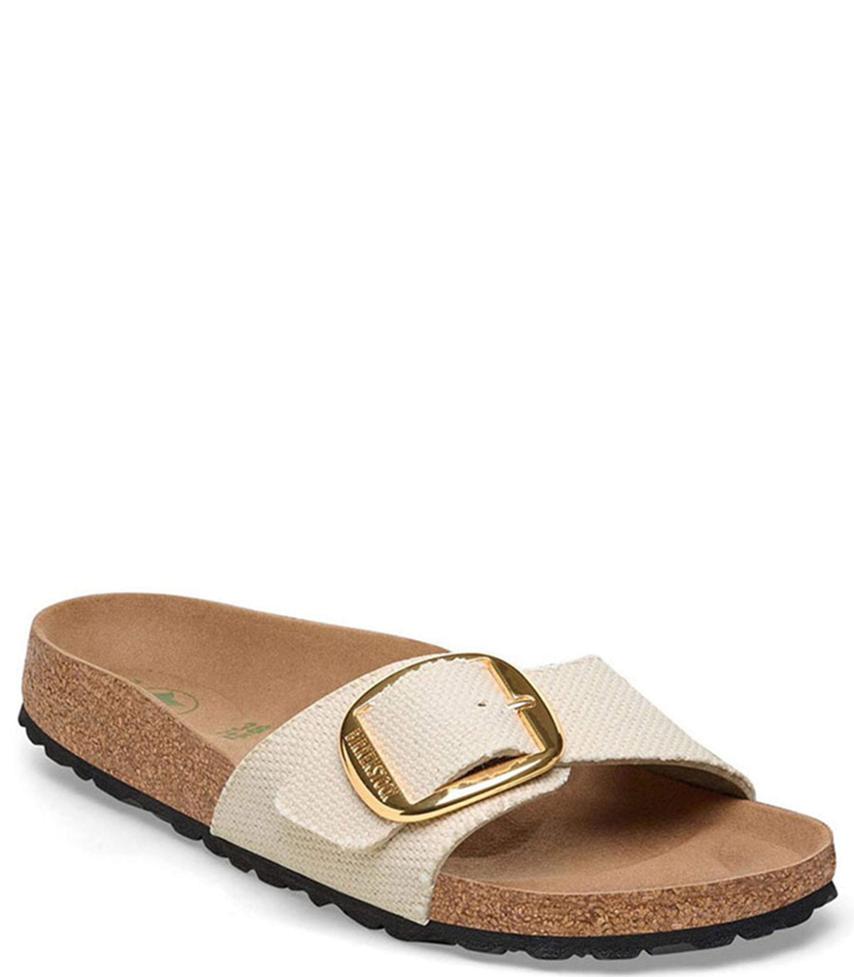 Madrid Big Buckle Rivet Logo Womens Eggshell