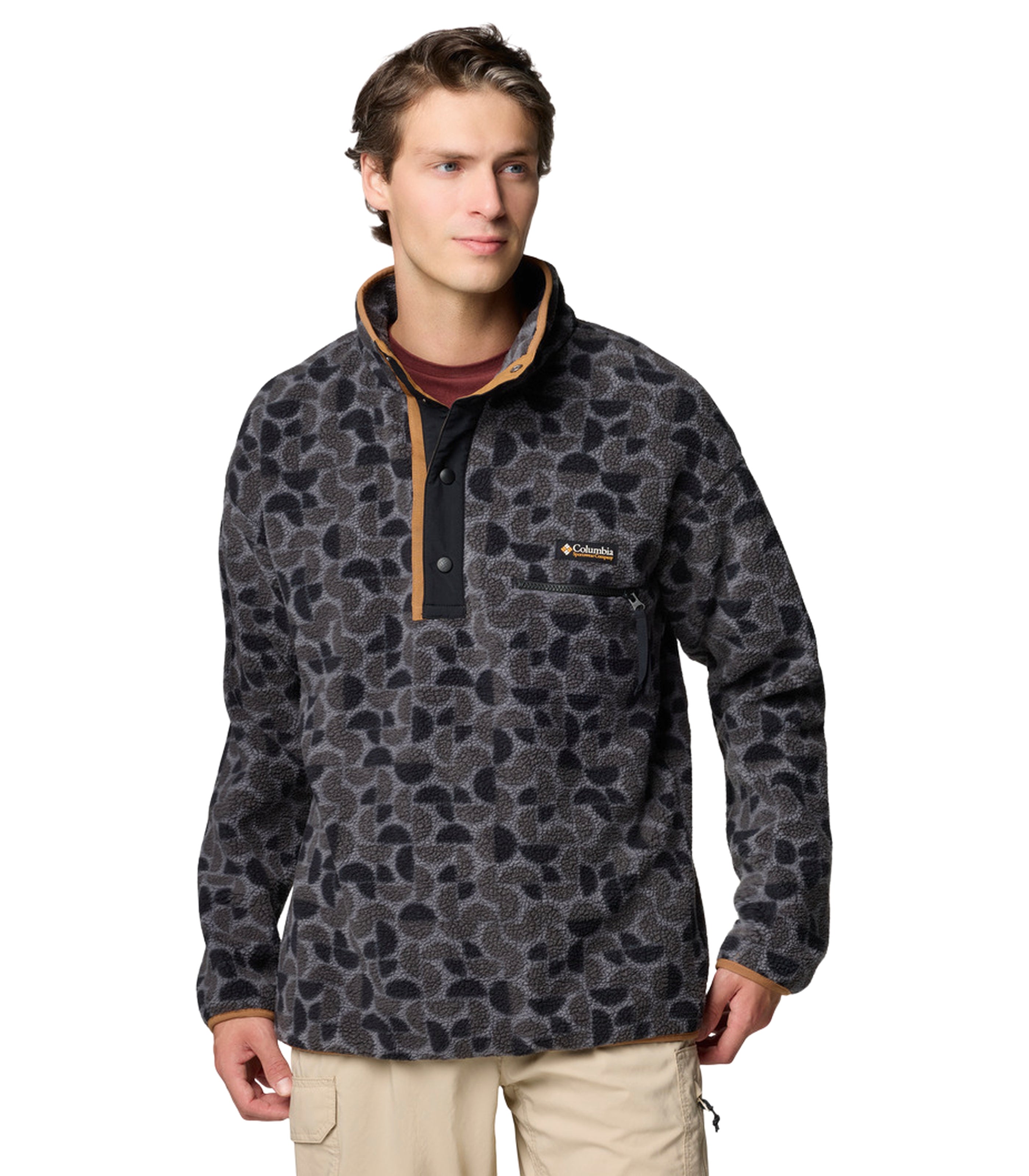 Helvetia Ii Printed Half Snap Fleece Top