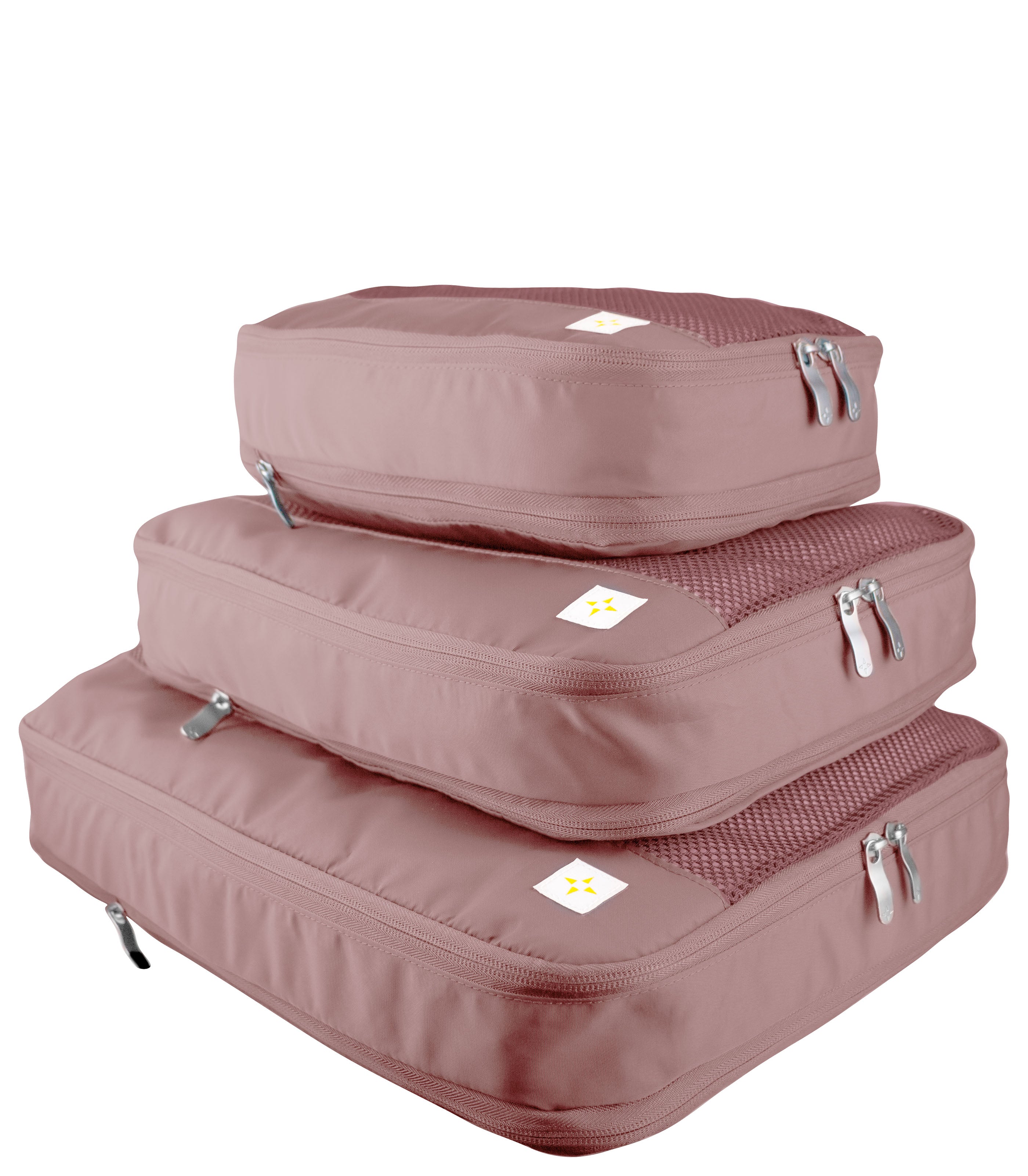 3PC COMPRESSIBLE PACKING CUBE SET Dusty Rose - Main Image