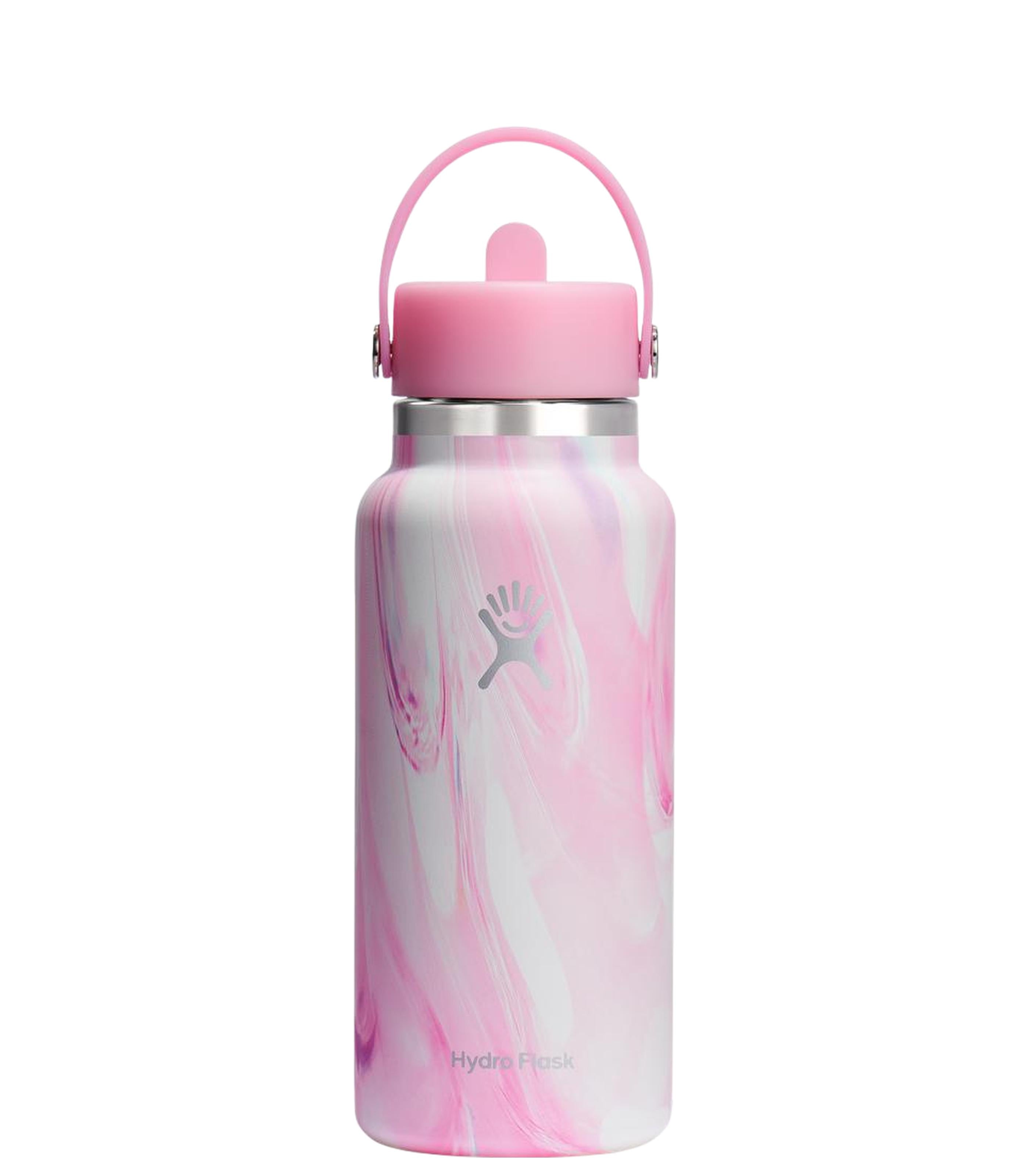 Water Bottle Hydroflask Pink Straw Lid Hydro Flask Dogwood