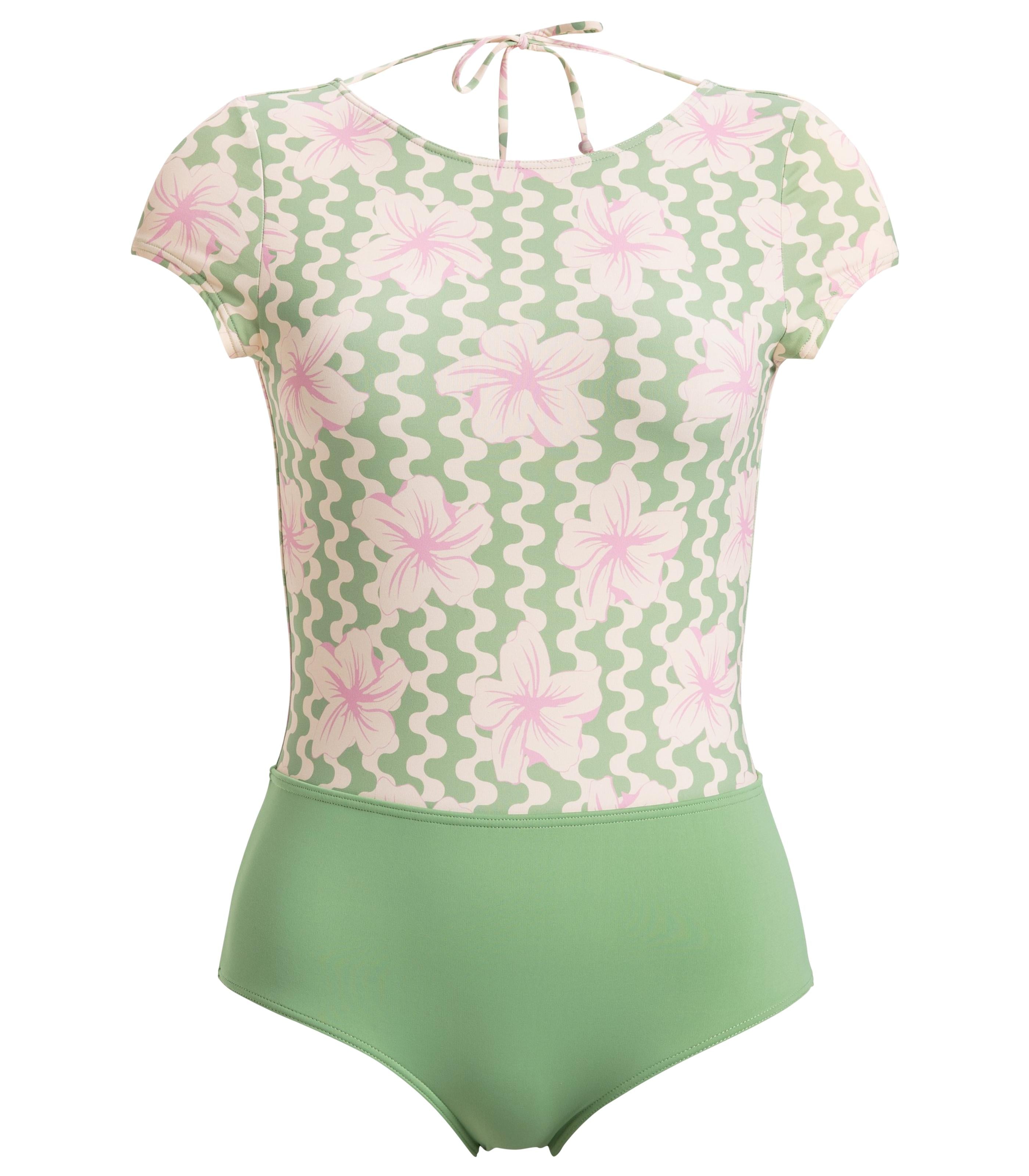 Hibiscus Daze Ss Onesie Swimsuit