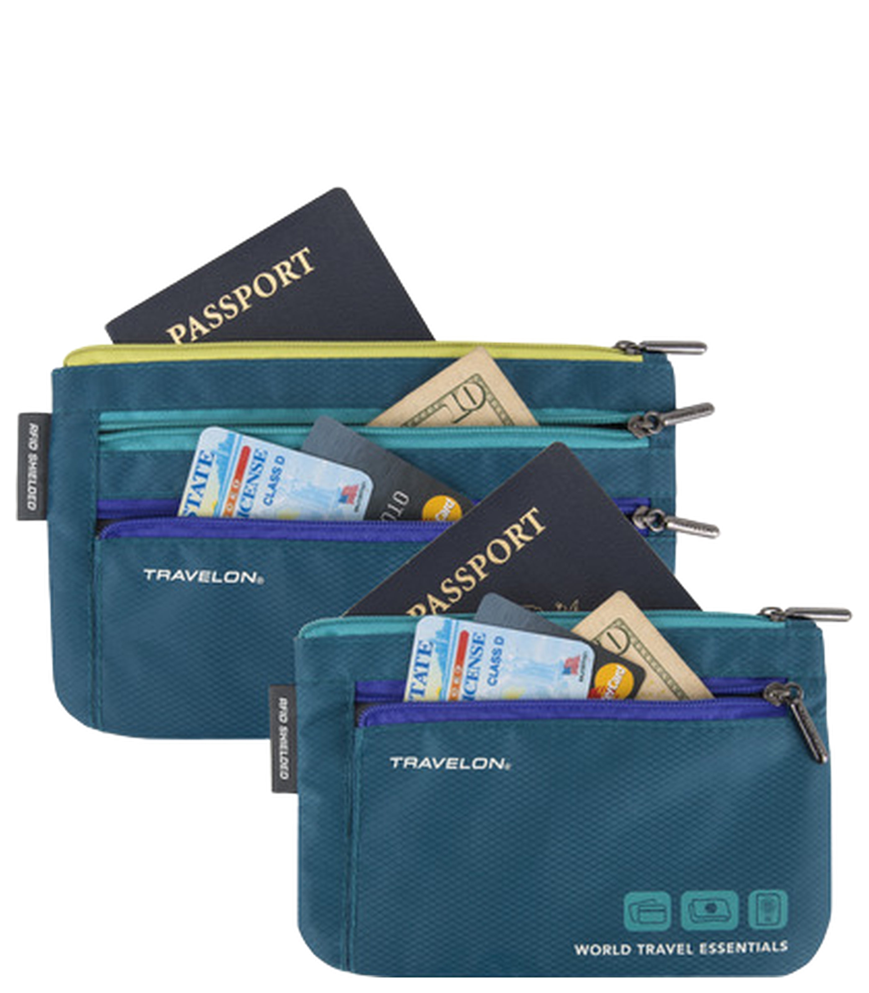 WTE Currency Passport Pouches - Teal