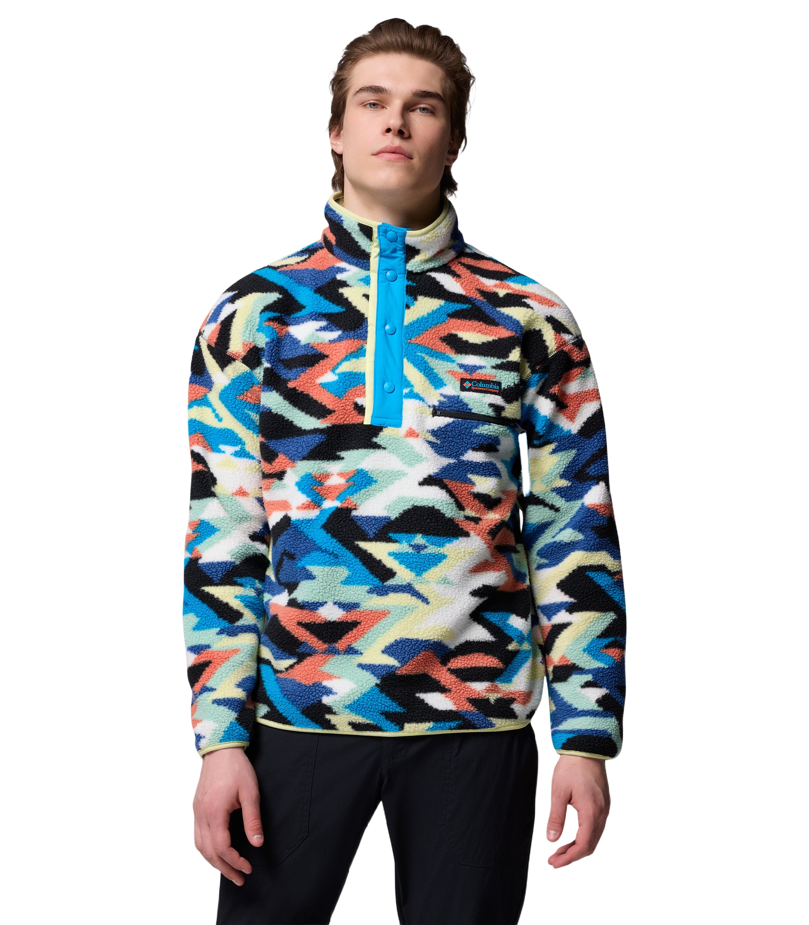 Helvetia Ii Printed Half Fleece Jacket