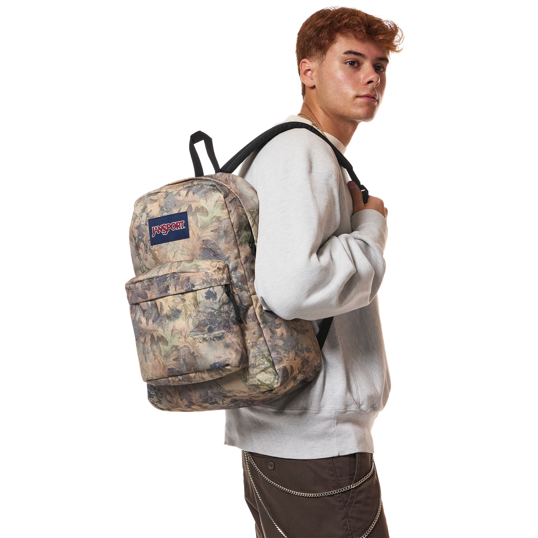 JANSPORTJANSPORT SUPERBREAK PLUS BOGCORE CAMO BROWN 26L