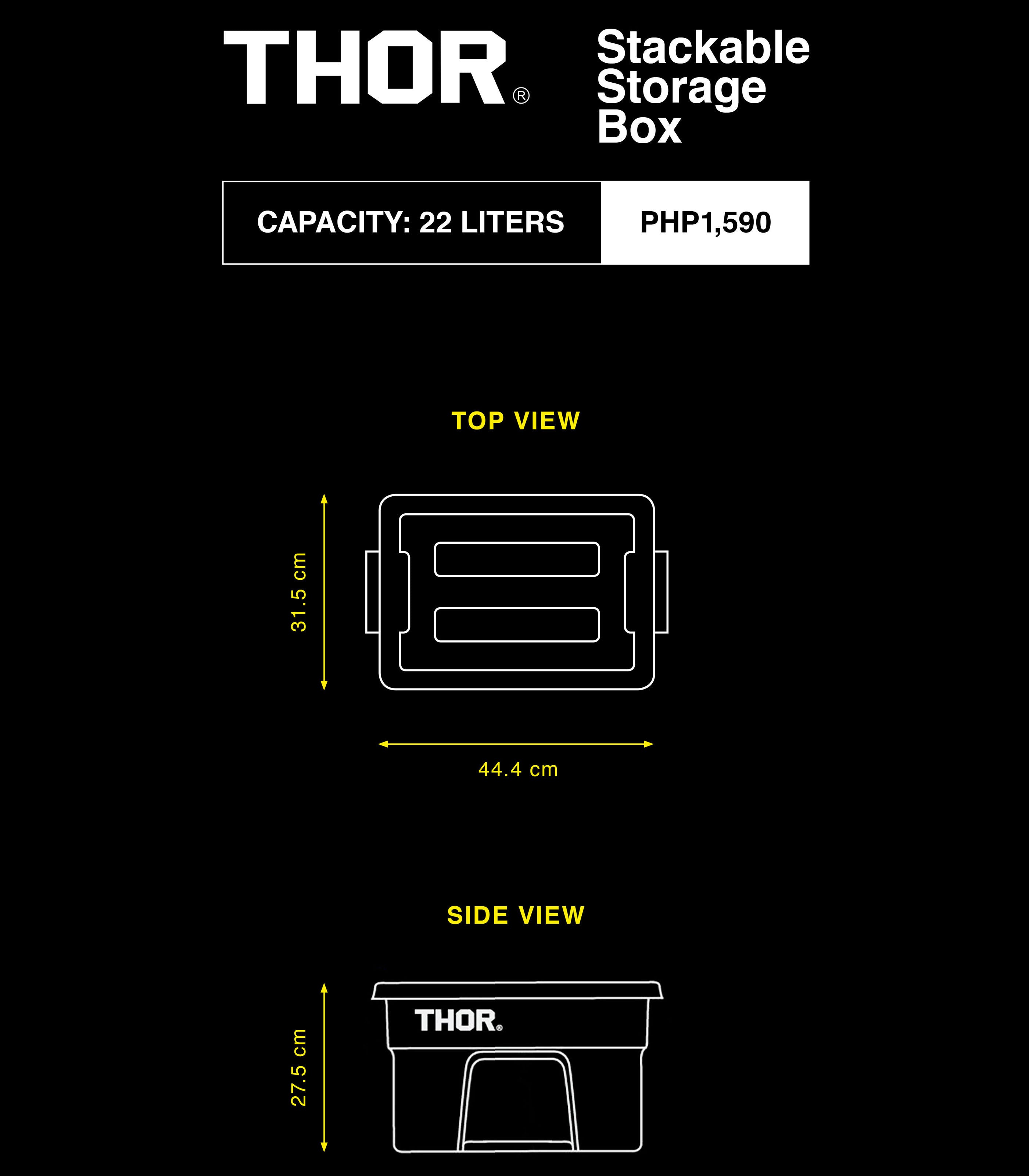 Stackable Storage Box 22L