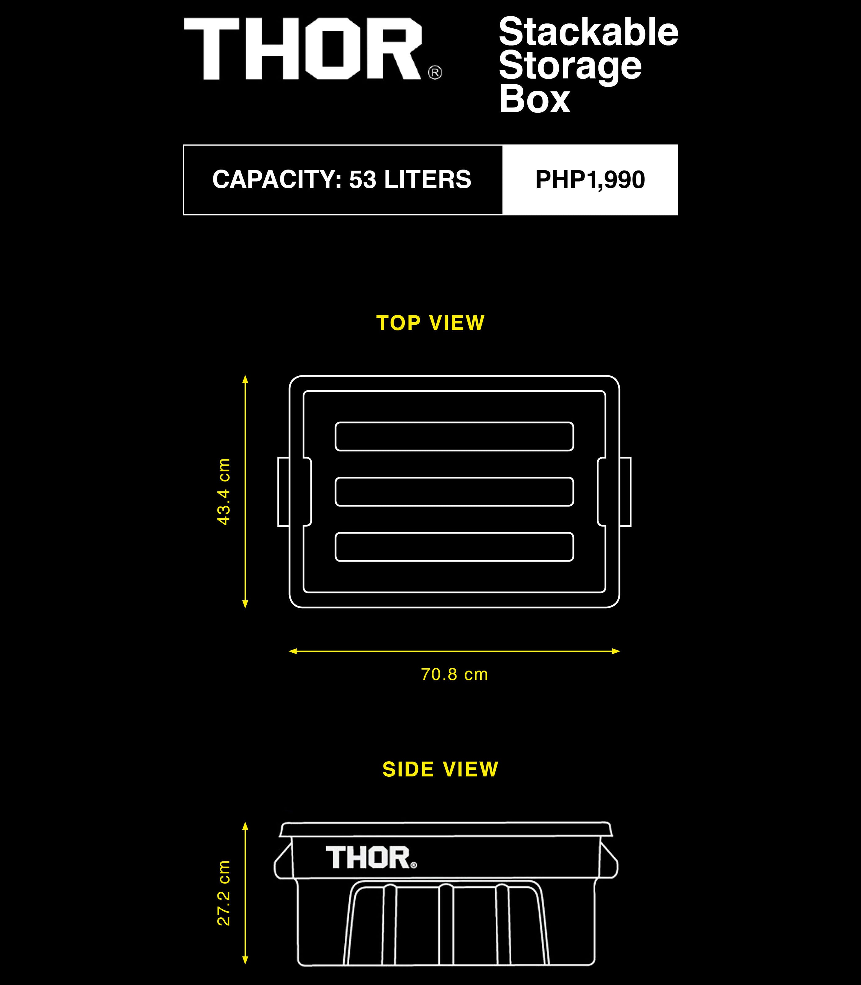 Stackable Storage Box 53L