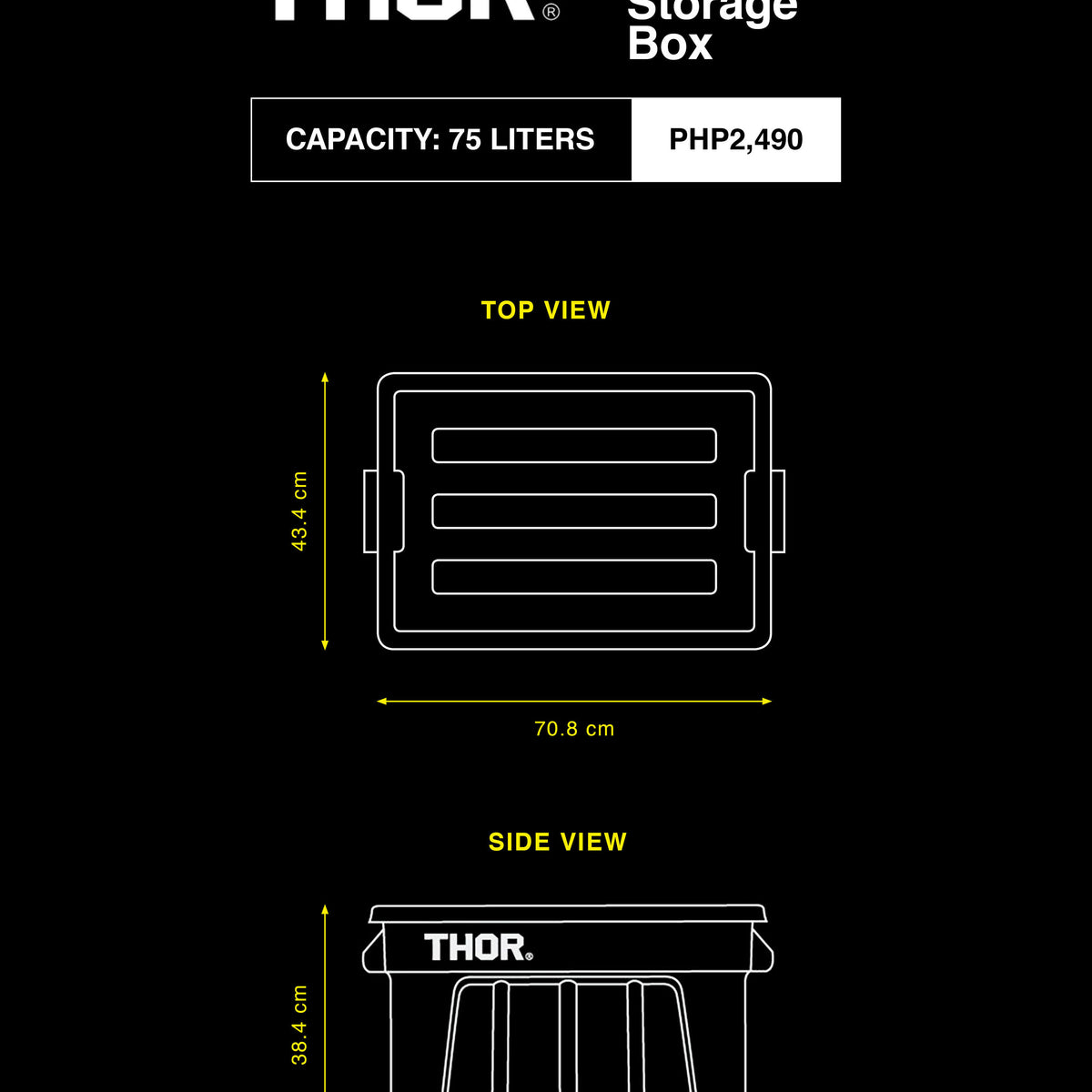 Stackable Storage Box 75L – The Travel Club PH