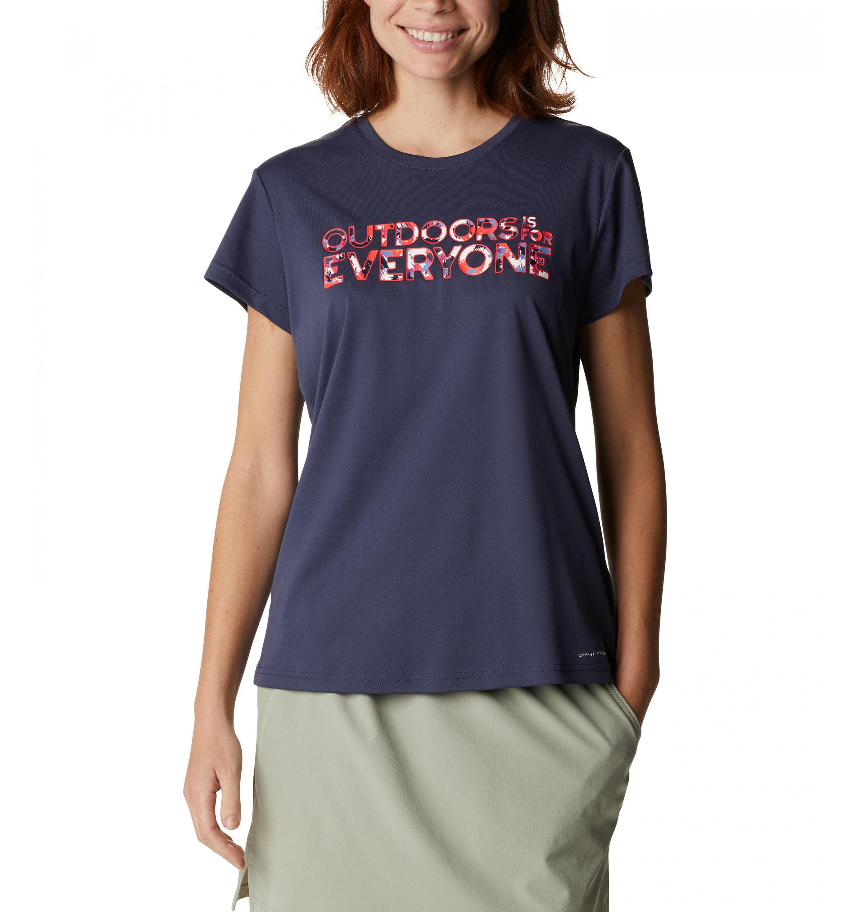 Columbia Women's W Cirro Ice Graphic SS Crew