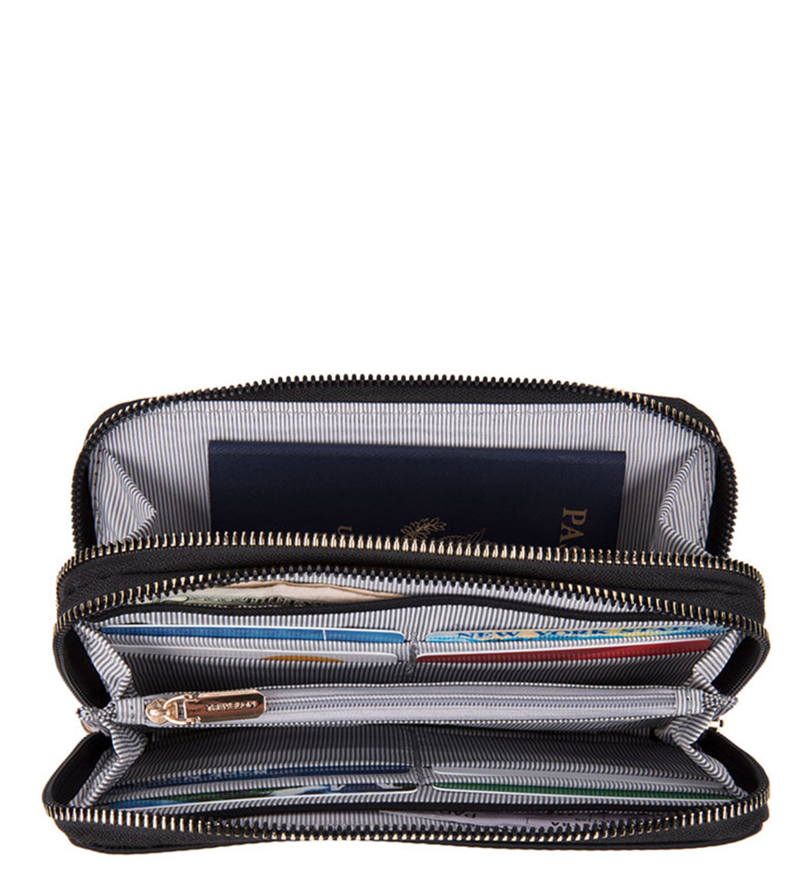 RFID-Blocking Double Zip Wallet