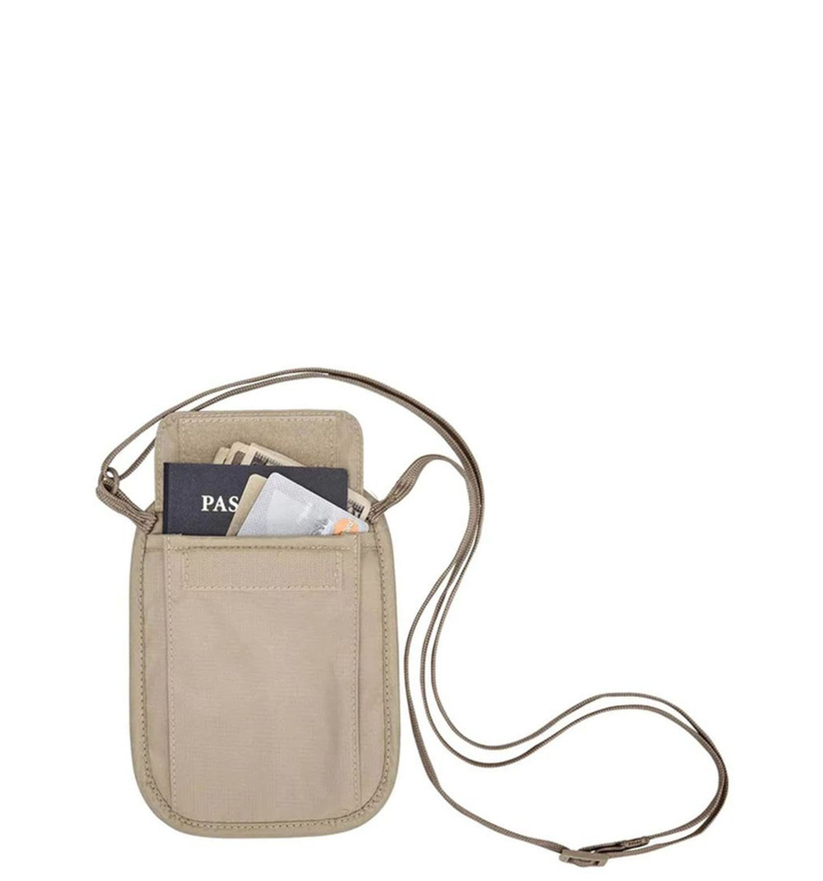 Rfid Blocker Neck Wallet Tan