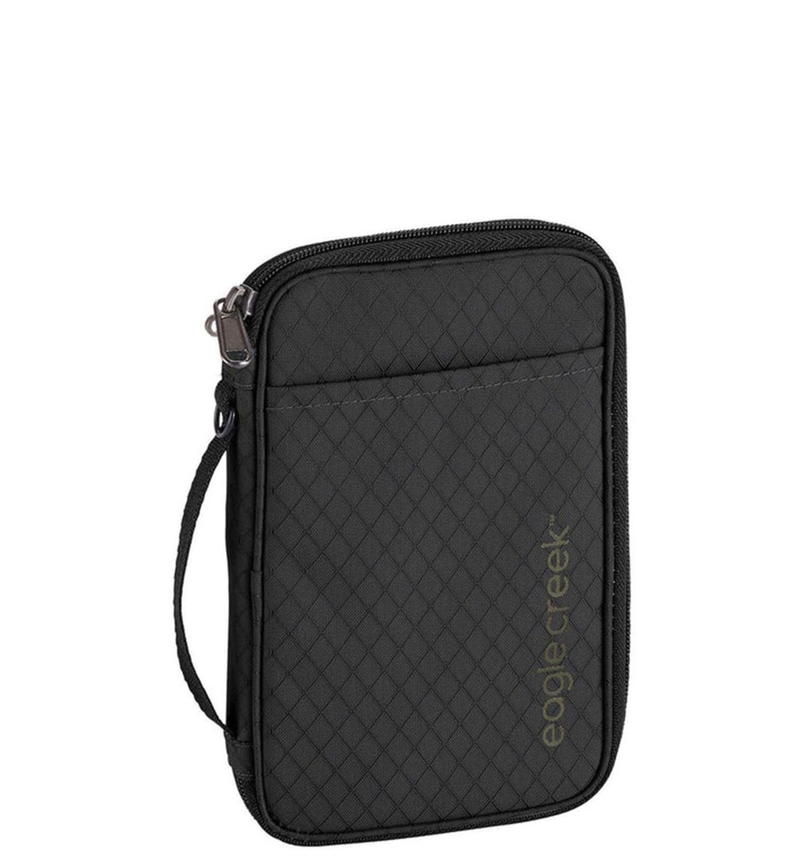 Rfid Travel Zip Orgnizer Jet Black