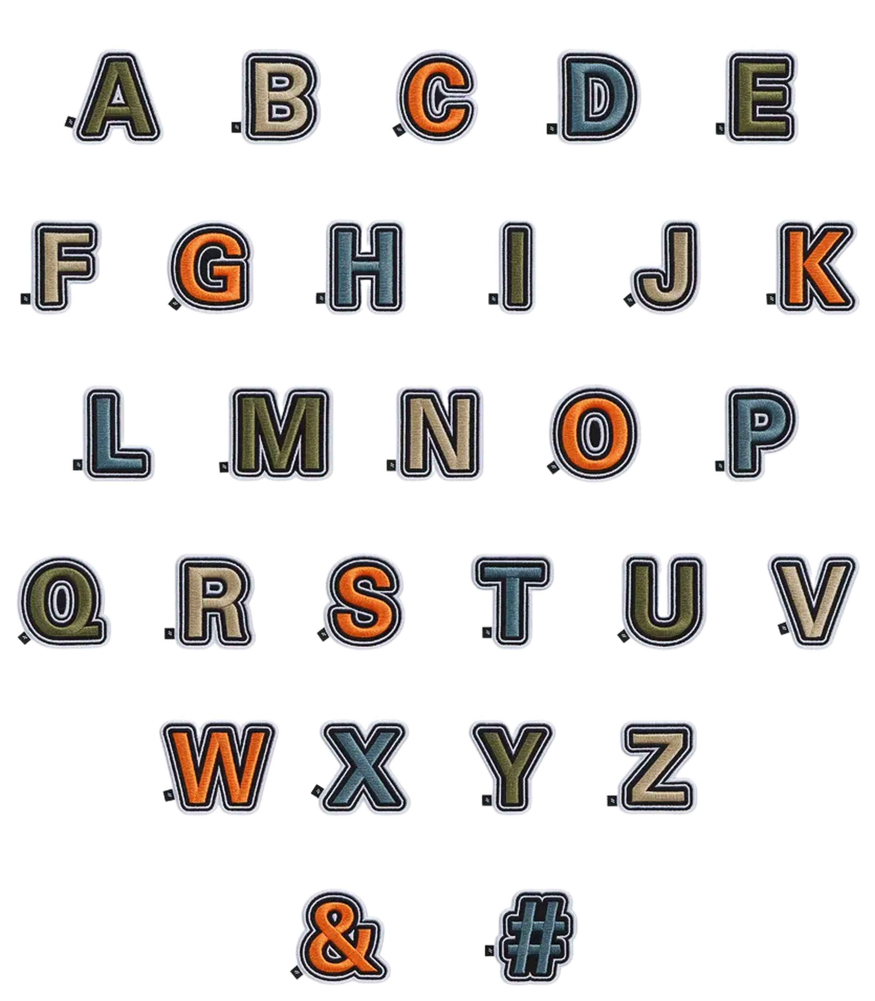 LOJELEMBROIDERED LETTER PATCH MULTICOLOR