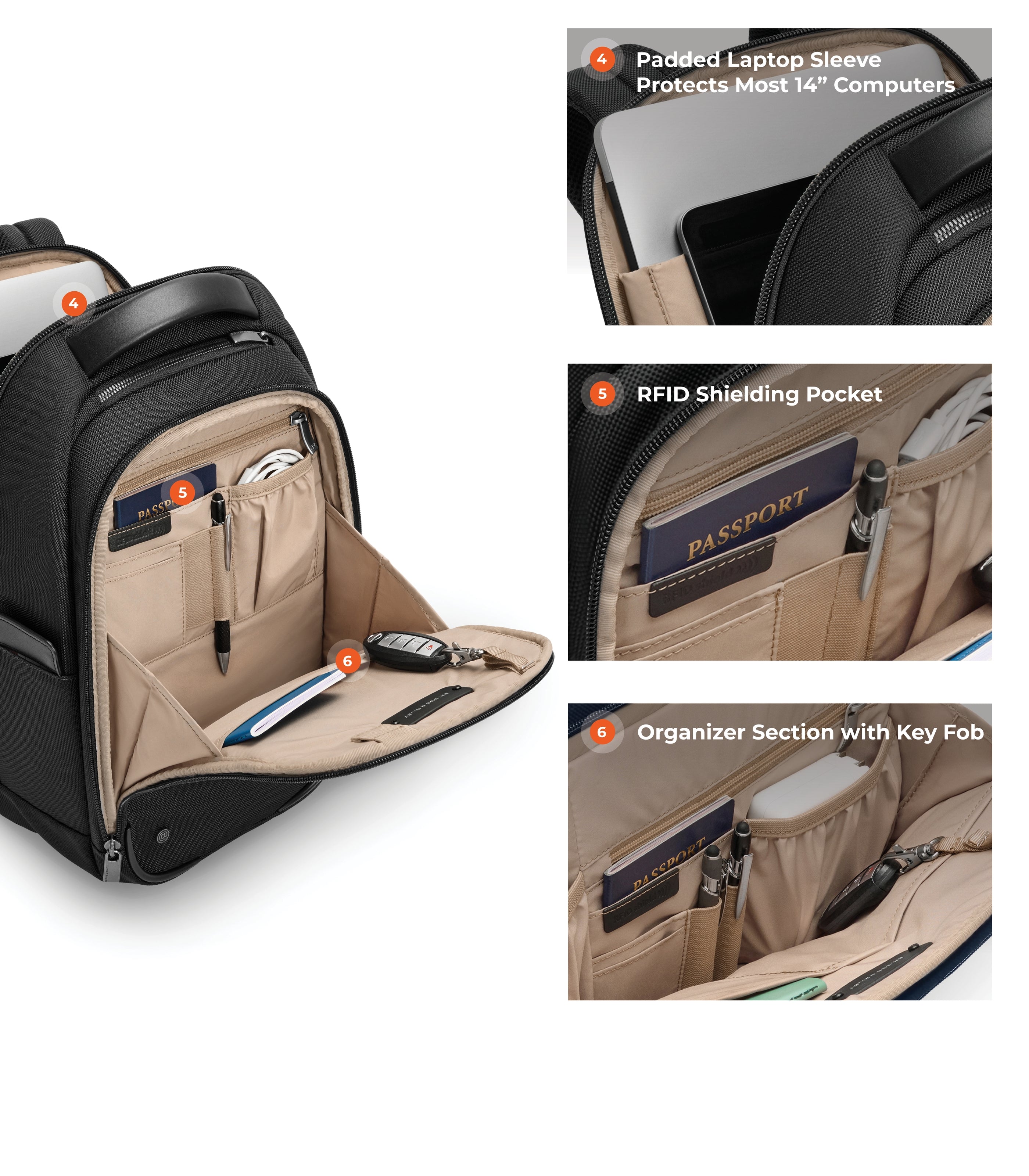 BRIGGS & RILEYSlim Backpack Backpack Black