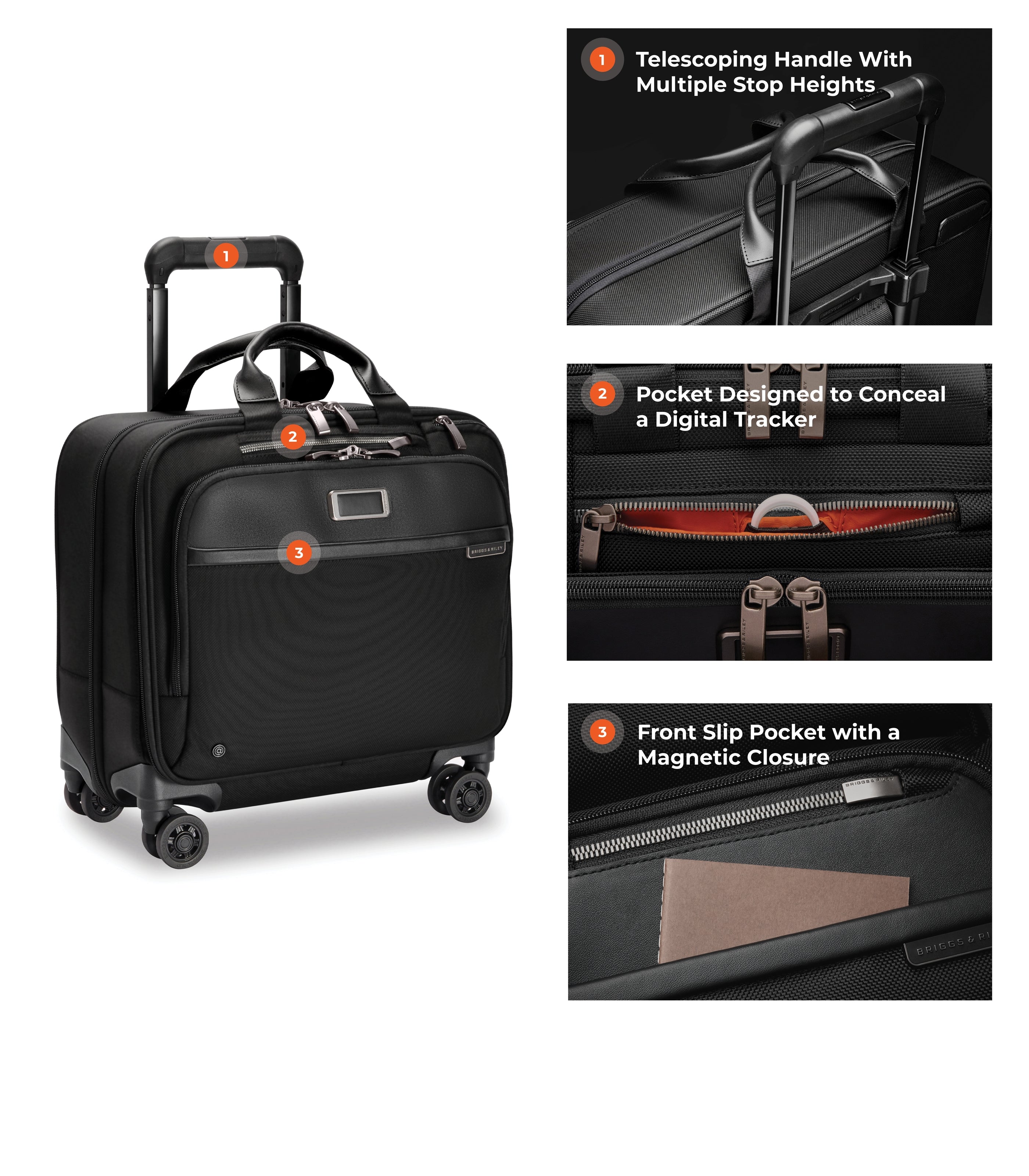 BRIGGS & RILEYMed Sp Brief Carry-On Black