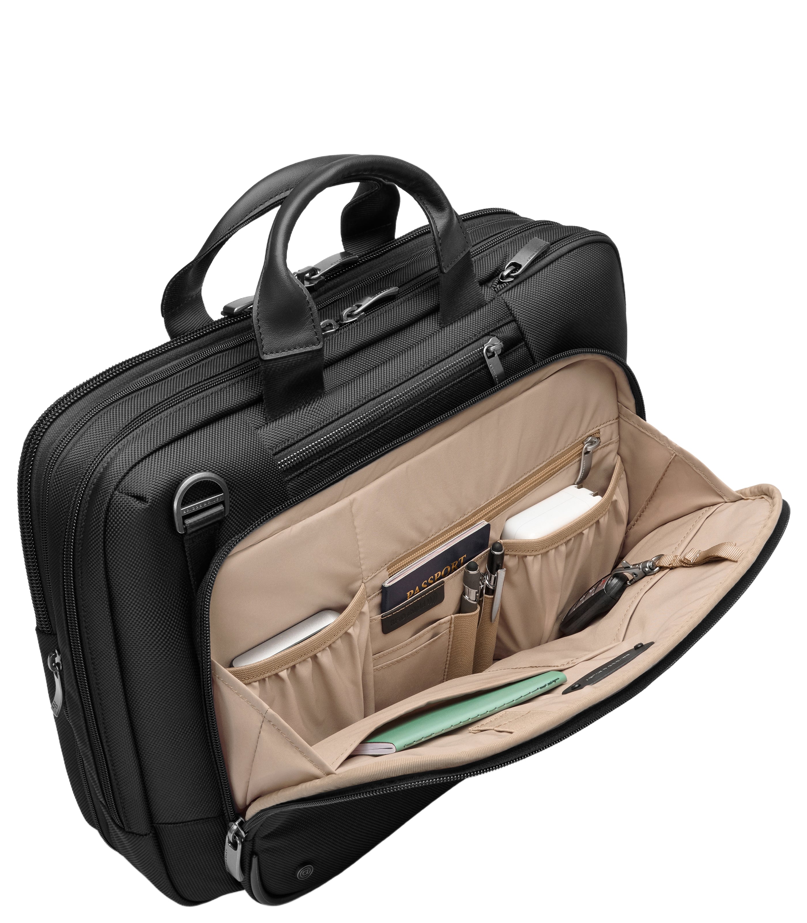 BRIGGS & RILEYMed Expandable Brief Briefcase/Laptop Bag Black