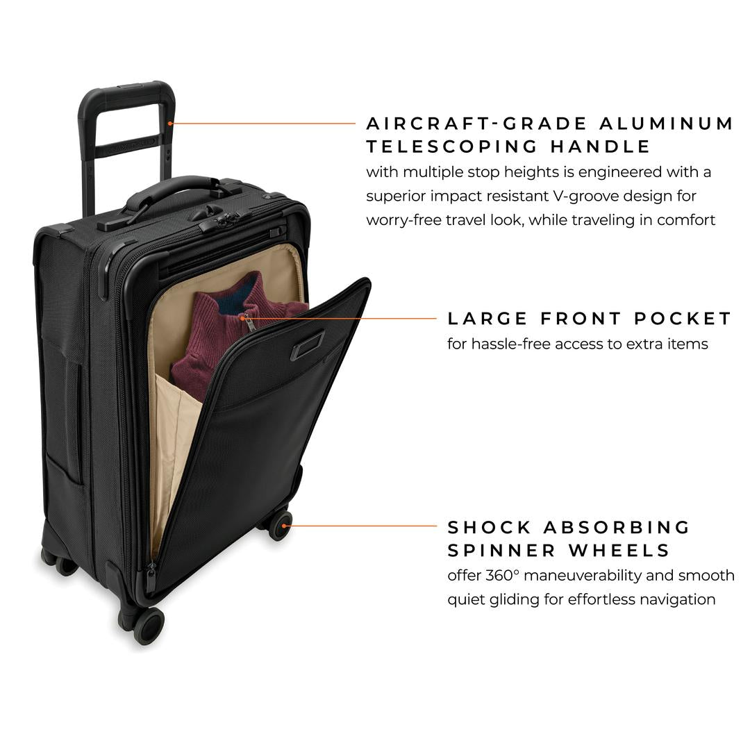 Briggs & RileyBRIG LUG US BLU122CXSP-4 Baseline ESSNTL CARRY-ON SPR Bk