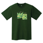MontbellPear Skin Cotton T Mountain Collage Short Sleeves Shirt Dark Green