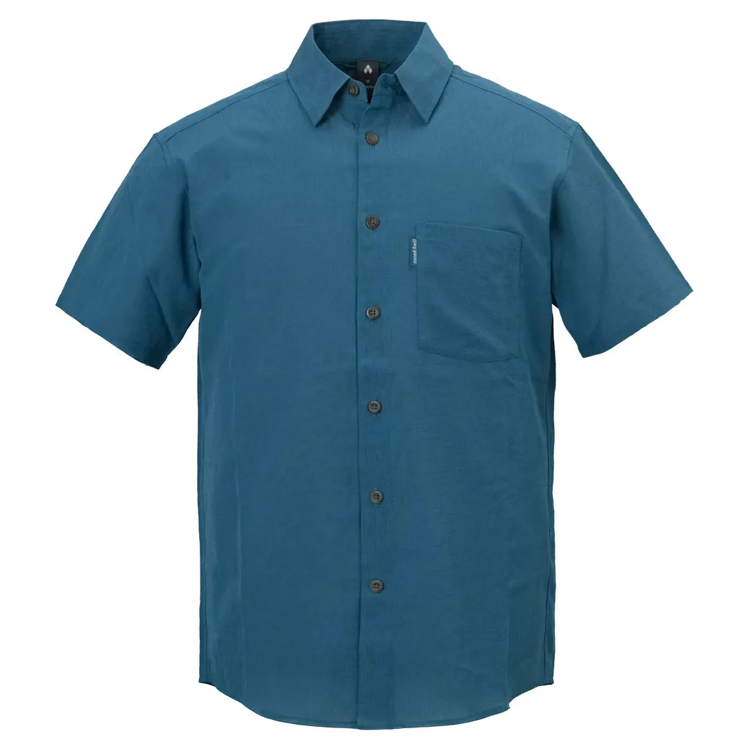 MONTBELLMontbell Wickron Breeze Blue Green Mens Short Sleeves Shirt