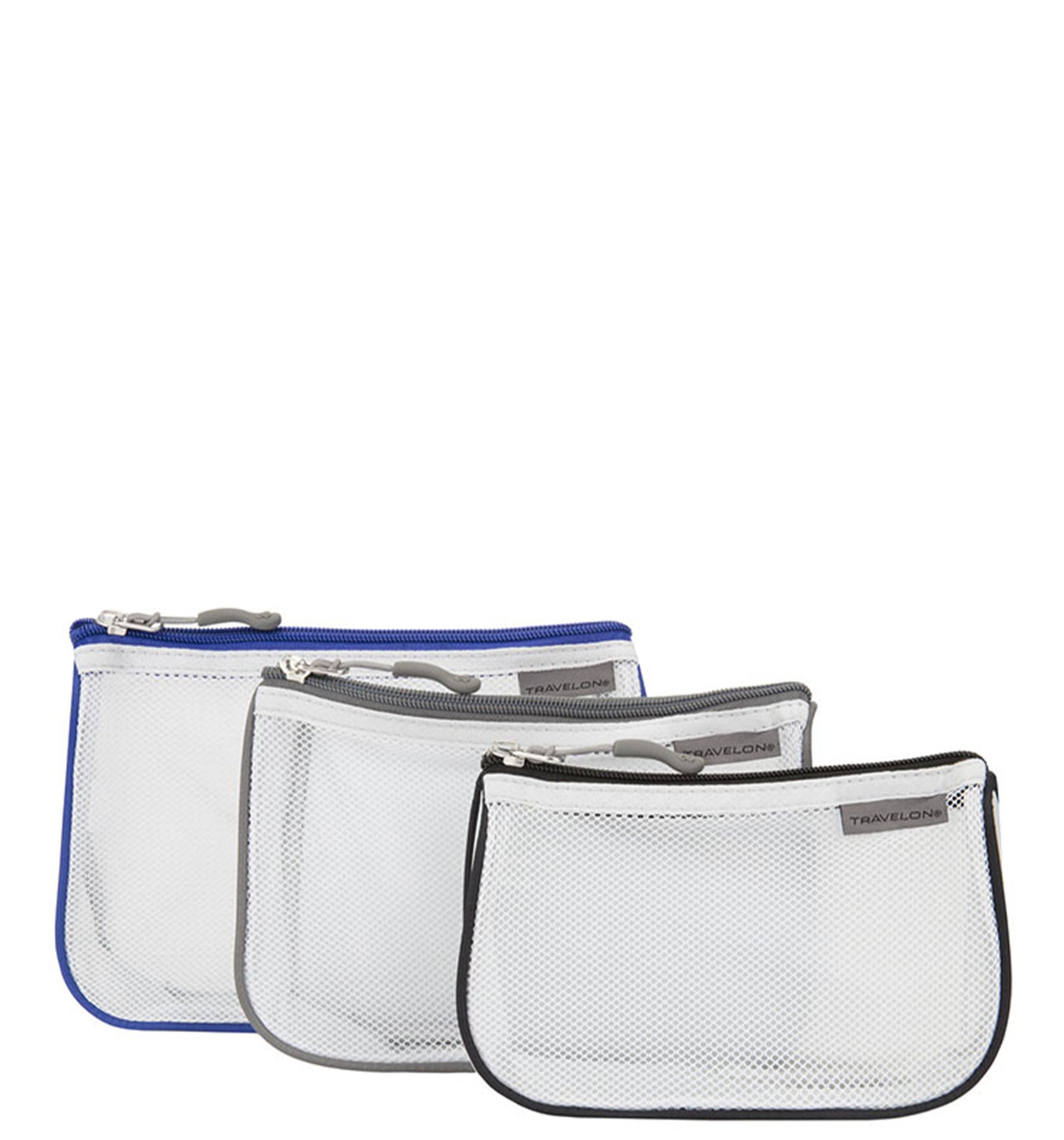 Set Of 3 Assorted Piped Pouches