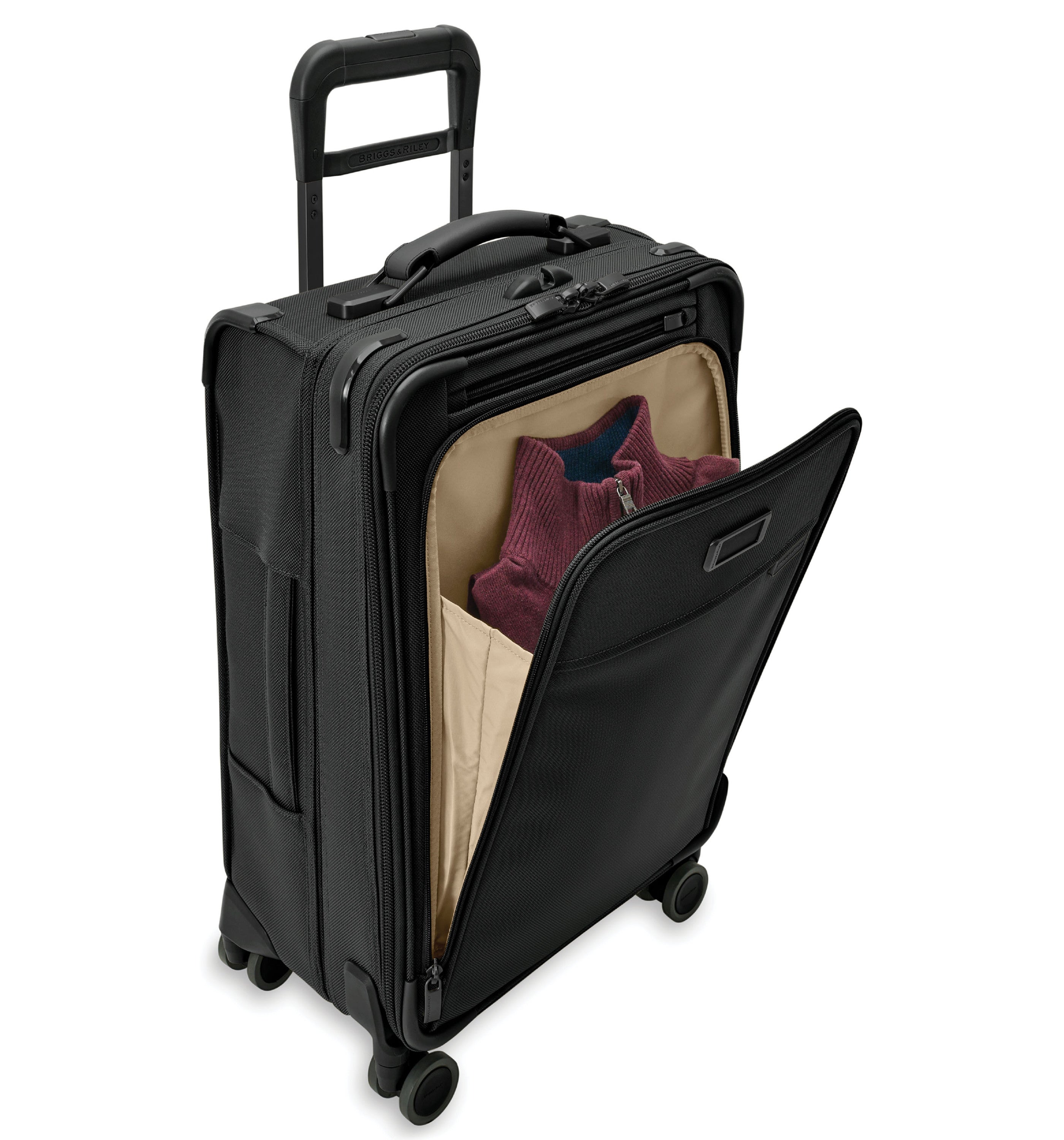 BASELINE DOMESTIC CARRY-ON EXPANDABLE SPINNER BLACK