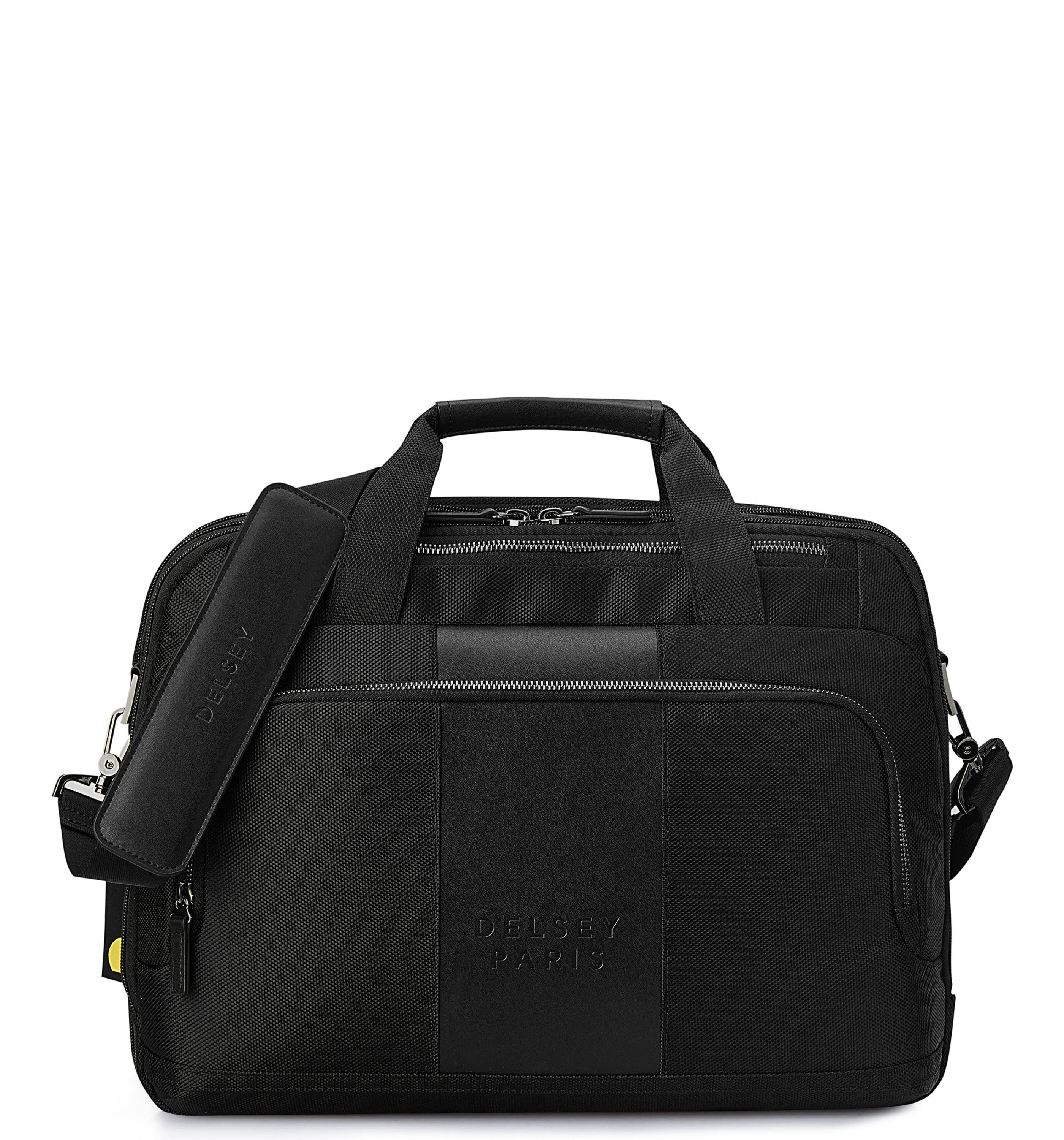 Wagram 2-CPT 15.6" Black Satchel Bag
