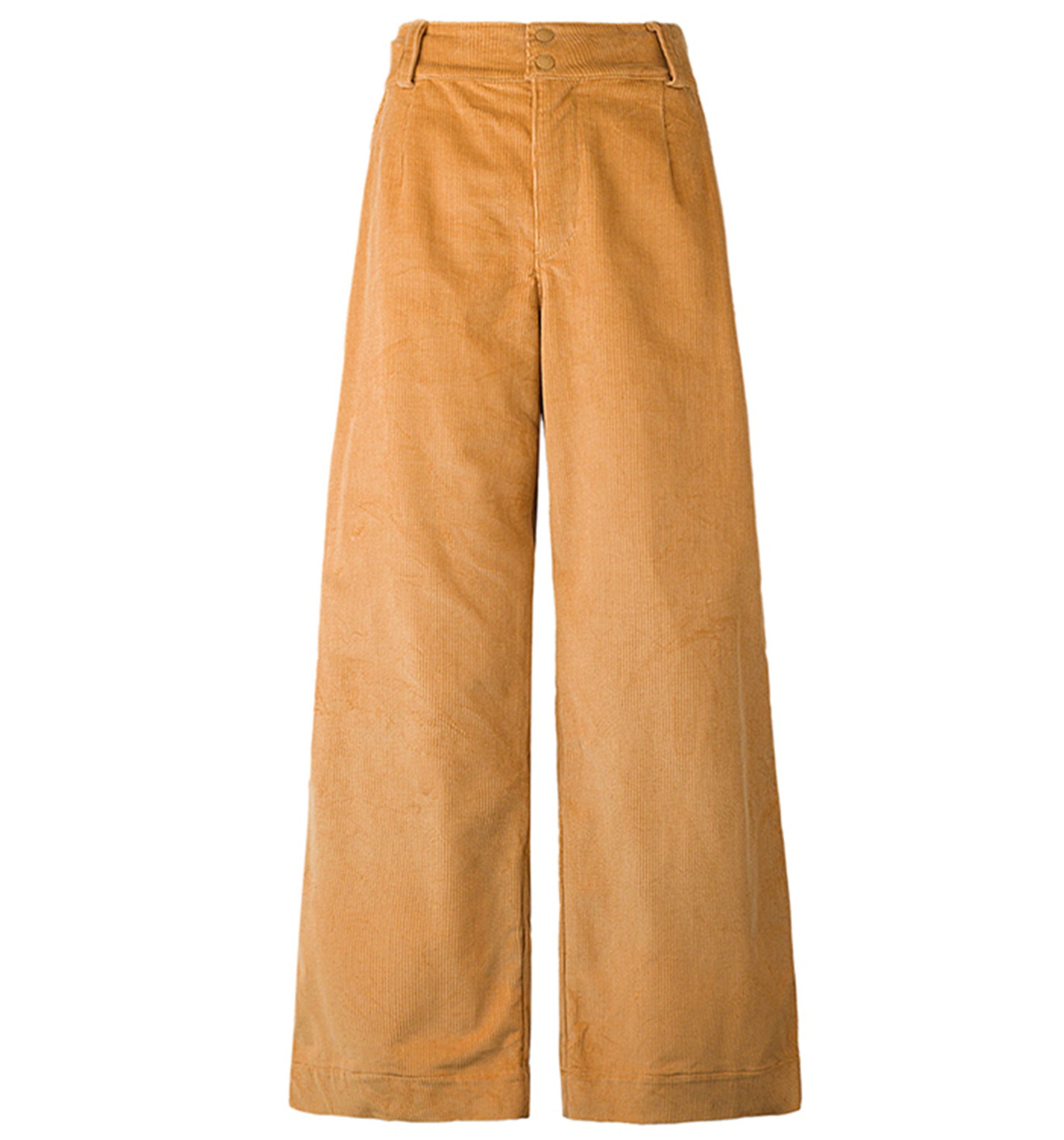 W HIGH WAIST CORD PANT
