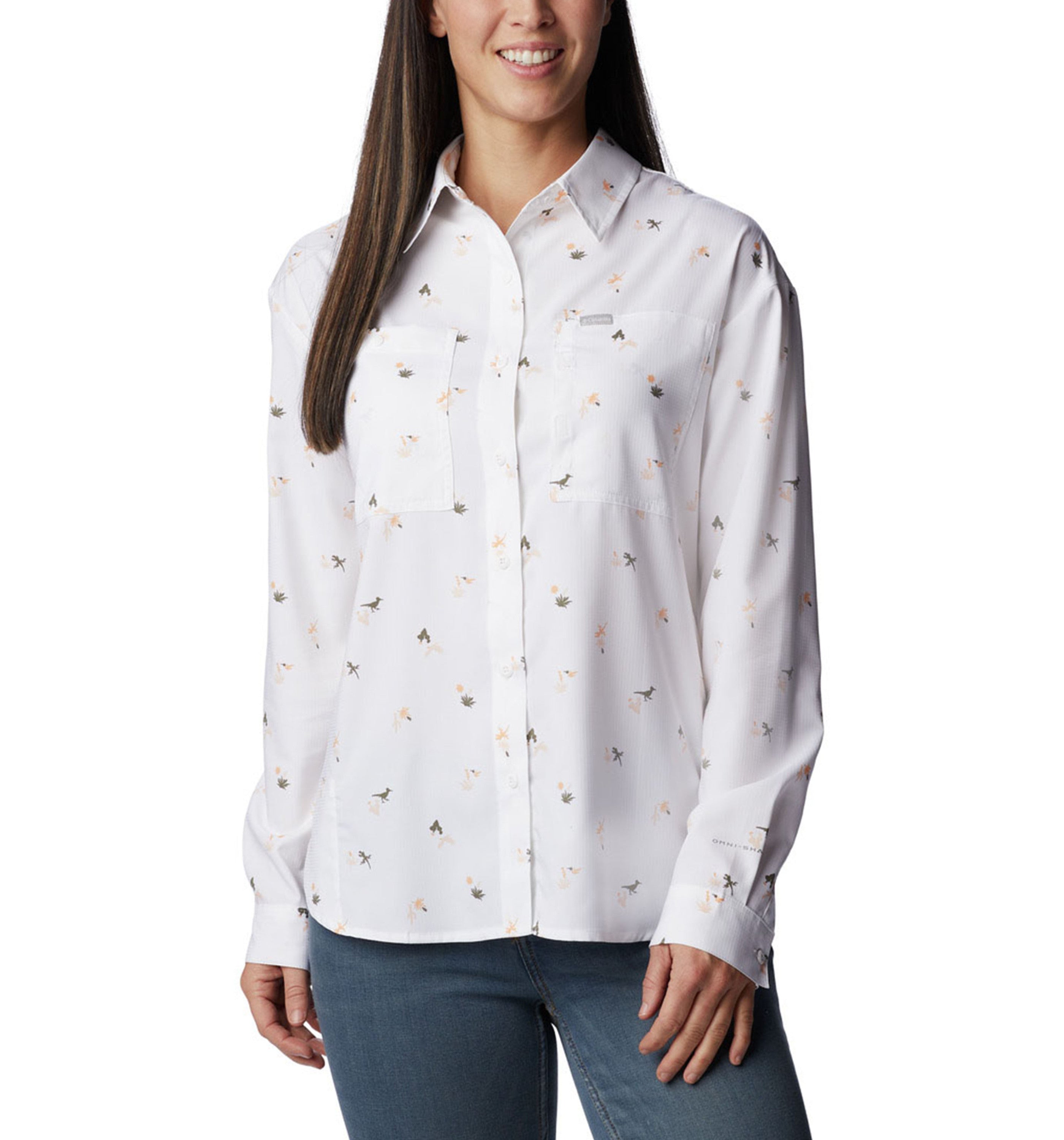 Columbia Women's Silver Ridge Utility Patterned Woven Long Sleeve Shirt
