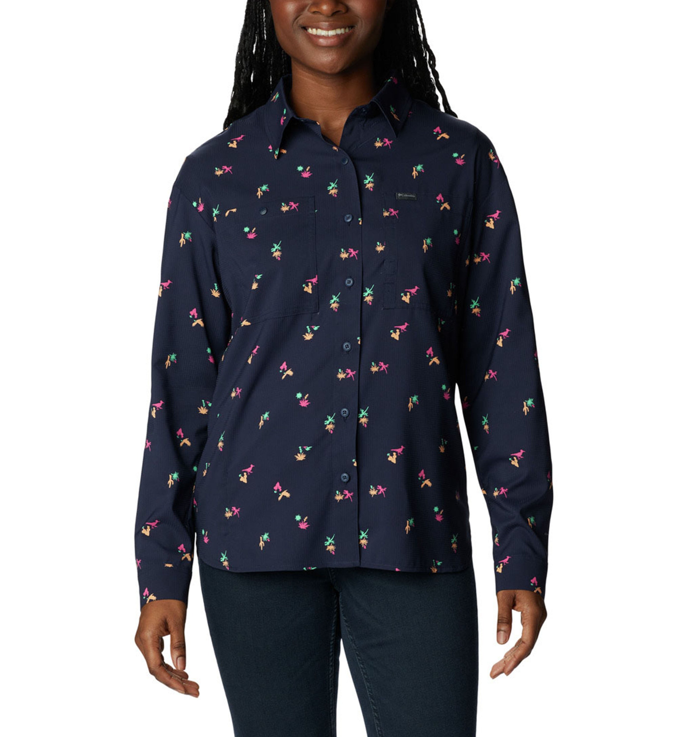 Columbia Women's Silver Ridge Utility Patterned Woven Long Sleeve Shirt