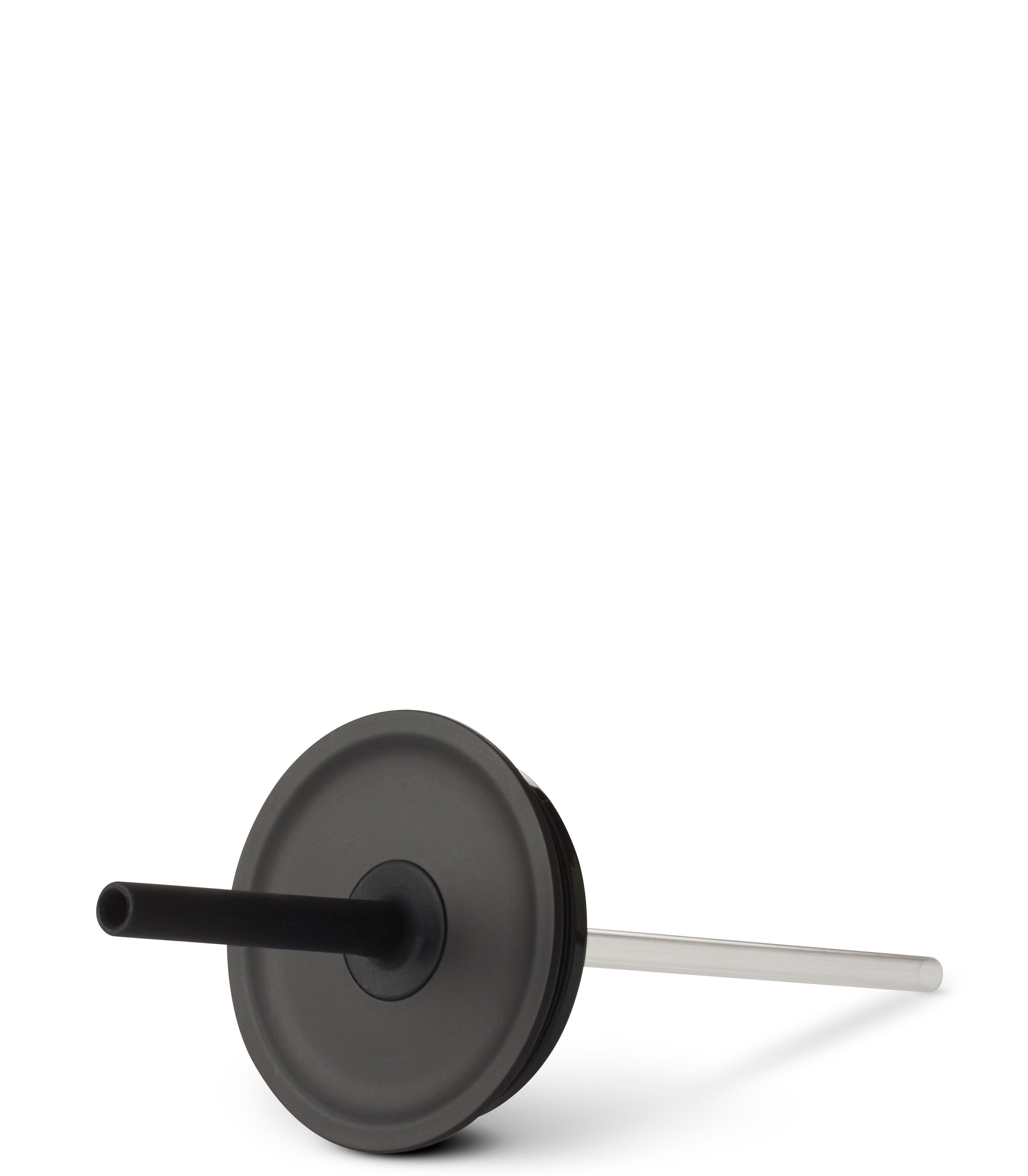 Medium Press-In Straw Lid Black